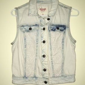 Acid Wash Denim Vest